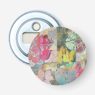Décapsuleur Motif grunge floral d'art