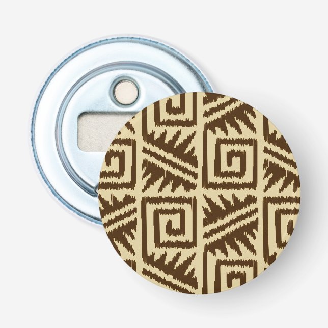 Décapsuleur Motif Ikat Aztec - Brown foncé et Tan (Devant)