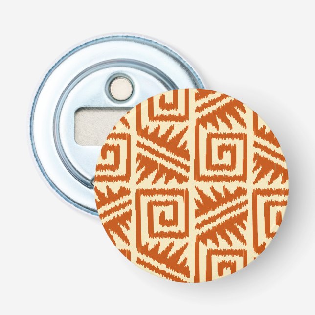 Décapsuleur Motif Ikat Aztec - Mandarin et orange clair (Devant)