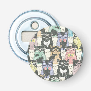Décapsuleur Motif mignon de chats de hippie