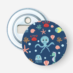 Décapsuleur Motif mignon de vie marine de l'océan