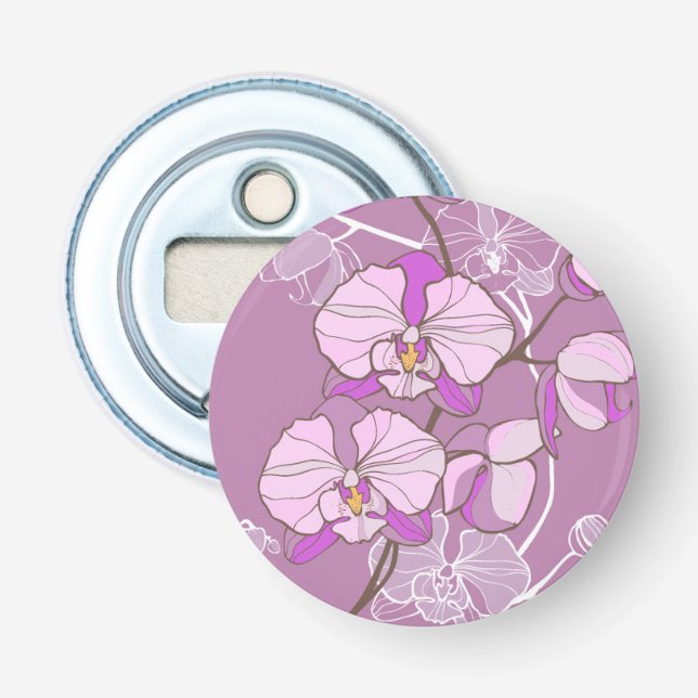Décapsuleur Motif pourpre d'orchidée (Devant)