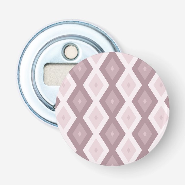 Décapsuleur motif rose quartz rose diamant (Devant)