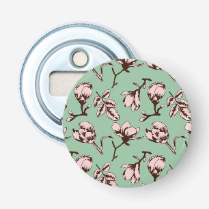 Décapsuleur Motif sans couture avec bourgeons floraux des arbr