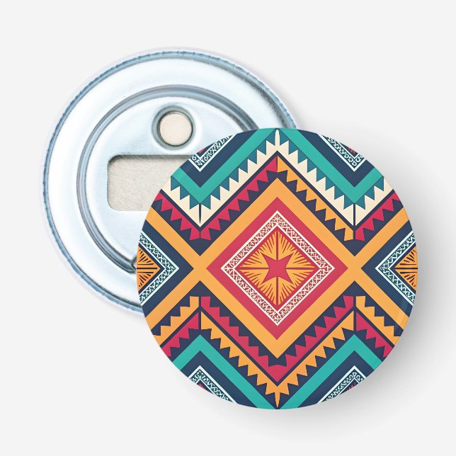Décapsuleur Motif tribal coloré (Devant)