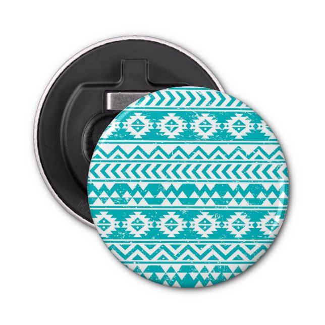 Décapsuleur Motif tribal Turquoise Grunge Aztec (Devant)