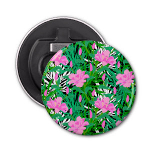 Décapsuleur Motif tropical avec des fleurs de jungle