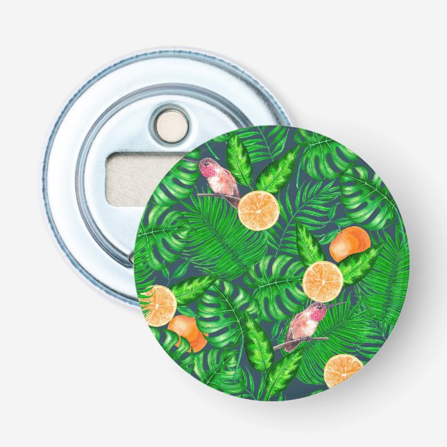 Décapsuleur Motif tropical, colibris (Devant)