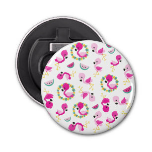 Décapsuleur Motif tropical, Flamants roses, pastèques, Fleurs
