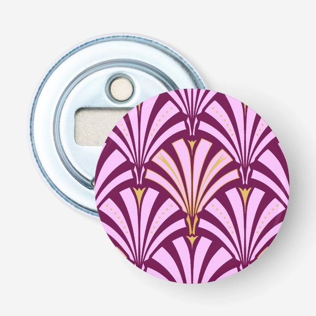 Décapsuleur Motif ventilateur Art déco - orchidée et violet (Devant)