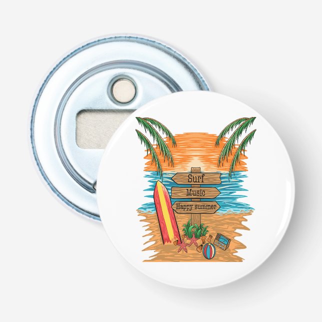 Décapsuleur musique de surf été heureux (Devant)