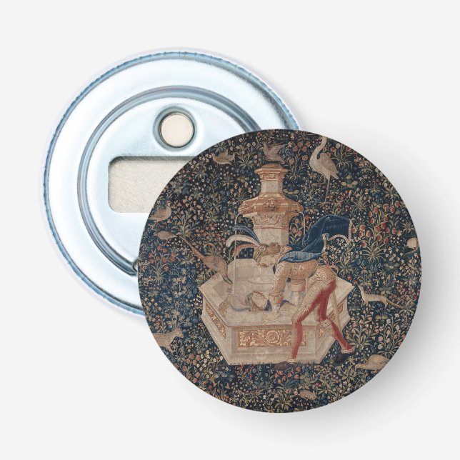 Décapsuleur Narcisse au Puits, Tapisserie Médiévale (Devant)
