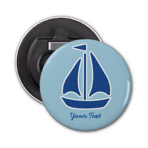 Décapsuleur Nautical Blue Sailboat preppy personnalisée