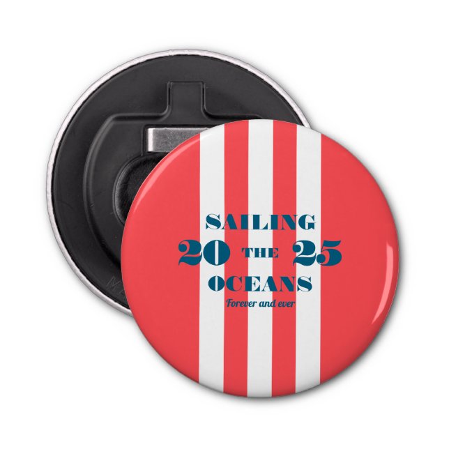 Décapsuleur Nautical Party Button Bottle Opener (Devant)