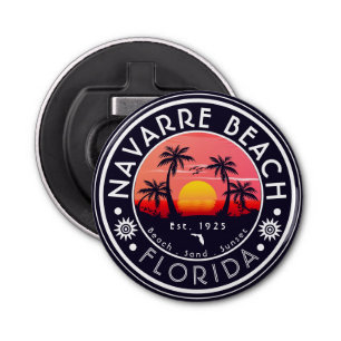 Décapsuleur Navarre Beach Floride Sunset Beach Palm Tree 80s