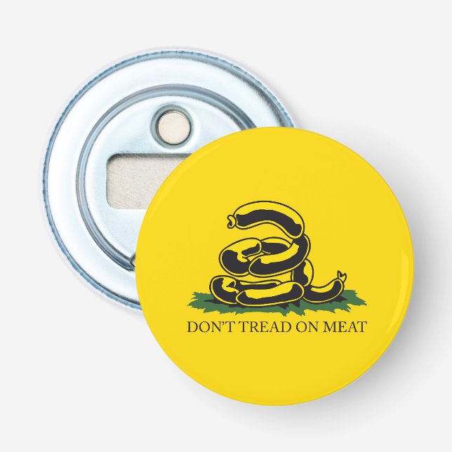 Décapsuleur Ne marchez pas sur la viande drôle Gadsden drapeau (Devant)