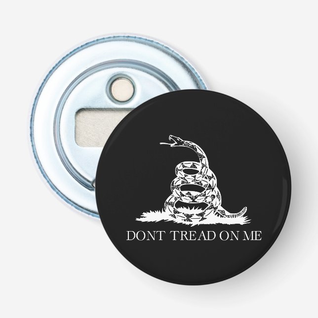 Décapsuleur Ne me marche pas dessus Drapeau Gadsden Noir Jaune (Devant)
