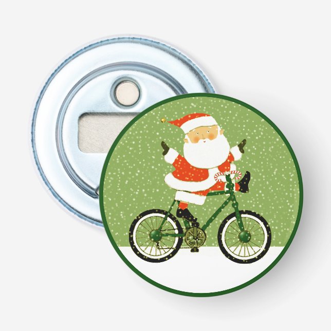 Décapsuleur Noël à vélo (Devant)