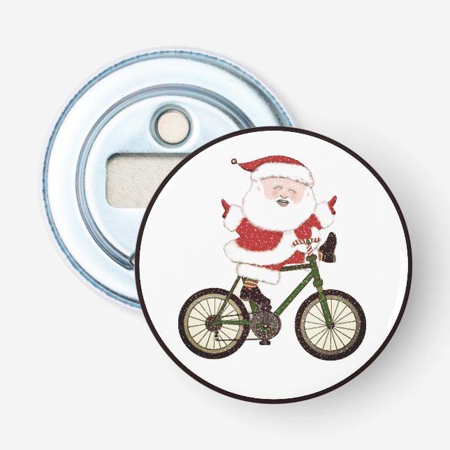 Décapsuleur Noël cycliste (Devant)