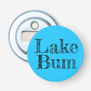 Décapsuleur noir type LAKE BUM sur bleu clair