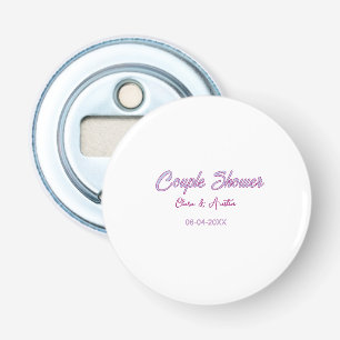 Décapsuleur nom de douche de couple date gris tendance simple
