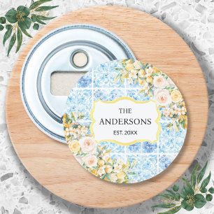 Décapsuleur Nom de famille Fleur de Citron Carreaux Méditerran