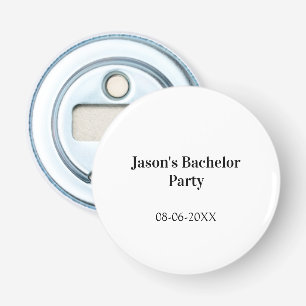 Décapsuleur Nom de la fête de célibataire date simple minimal