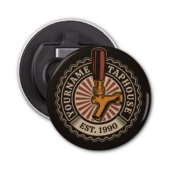 Décapsuleur NOM Personnalisé Artisanat Bière Taphouse Brasseri (Devant)