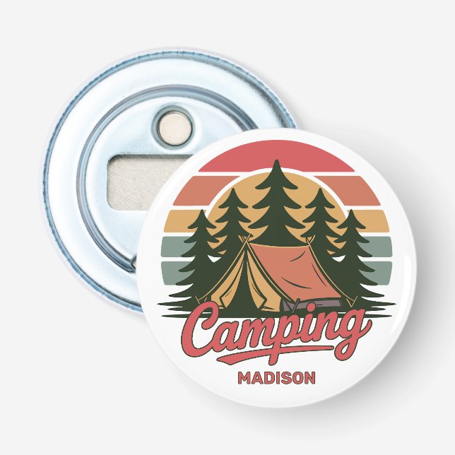 Décapsuleur Nom personnalisé Camping (Devant)