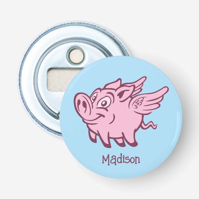 Décapsuleur Nom personnalisé Cochon Volant (Devant)