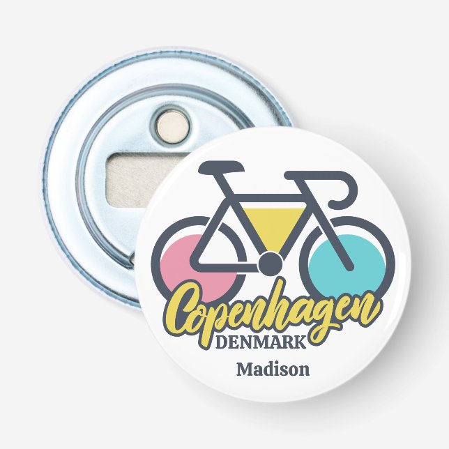 Décapsuleur Nom personnalisé Copenhagen Danemark (Devant)