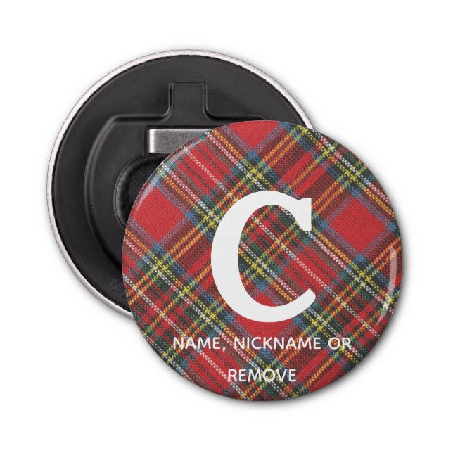Décapsuleur Nom sur Stewart Tartan Plaid Print 2,25" Magnet (Devant)