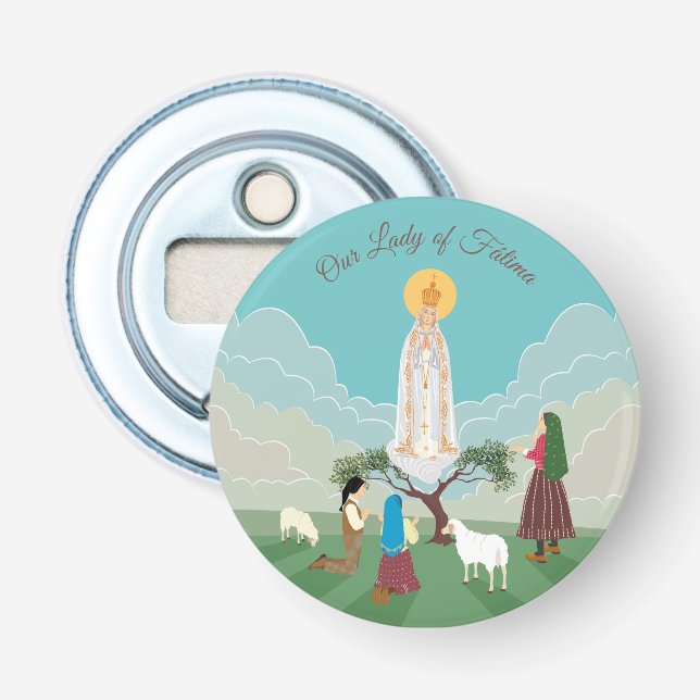 Décapsuleur Notre-Dame de Fatima et les trois bergers (Devant)