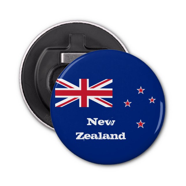 Décapsuleur Nouvelle-Zélande Drapeau & Nouvelle-Zélande, parti (Devant)