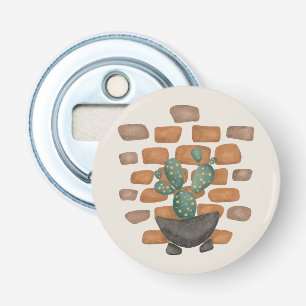 Décapsuleur Oasis de Cactus : Décor de mur de briques inspiré