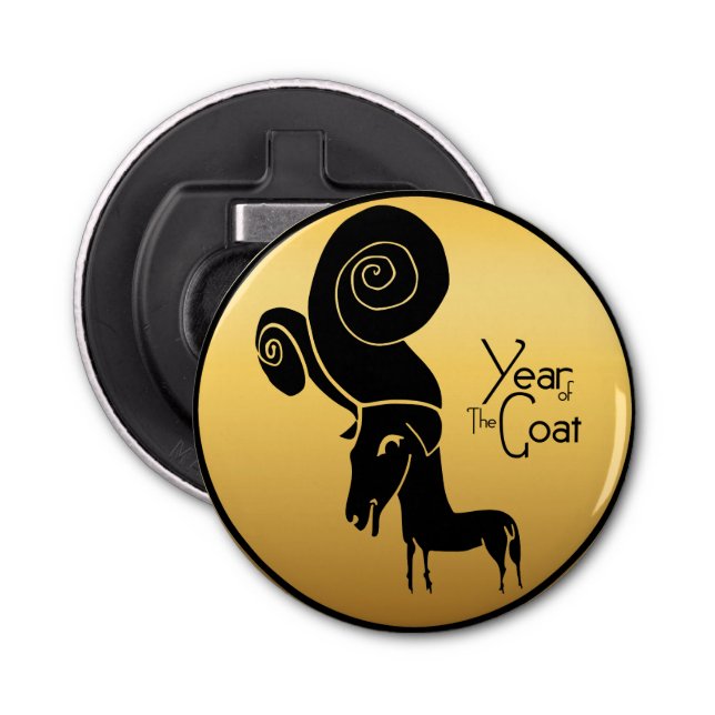 Décapsuleur Odd Gold Ram Chèvre Chinois Année Zodiac R B Ouver (Devant)