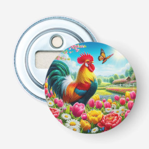 Décapsuleur OEuvre florale/de printemps/de poulet