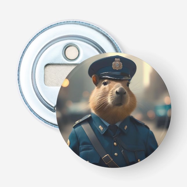 Décapsuleur Officier Capybara : Garder la paix, (Devant)