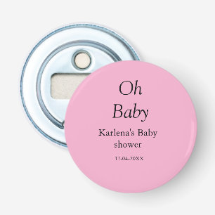 Décapsuleur Oh bébé ajouter nom baby shower date simple minimu