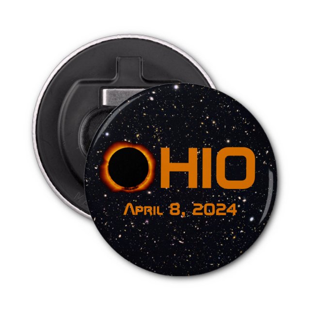 Décapsuleur Ohio 2024 Total Éclipse Solaire (Devant)