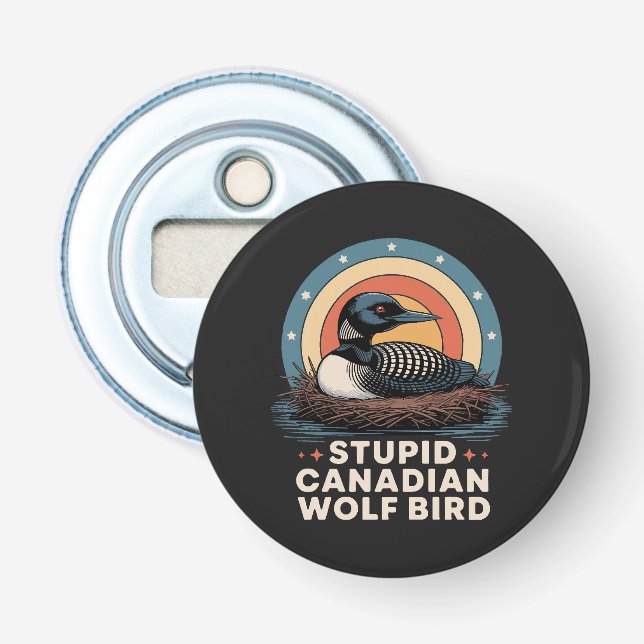 Décapsuleur Oiseau loup canadien stupide  (Devant)