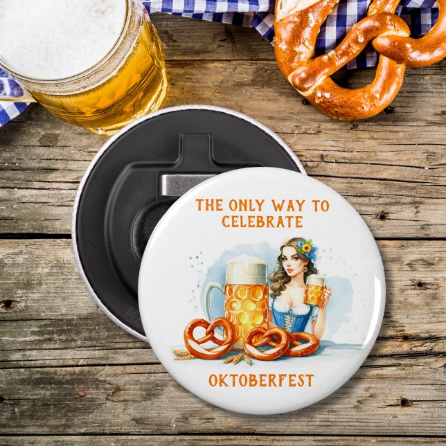 Décapsuleur Oktoberfest Party Avec Bière Et Pretzels ai (Créateur téléchargé)