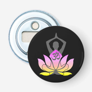 Décapsuleur OM Namaste Spirituelle Lotus Fleur Yoga Pose