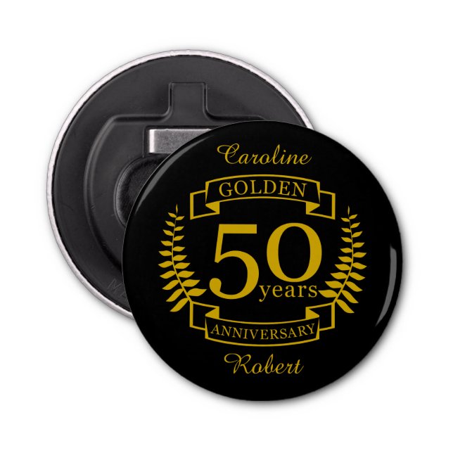 Décapsuleur OR 50 ans Anniversaire Mariage 50 ans tous (Devant)
