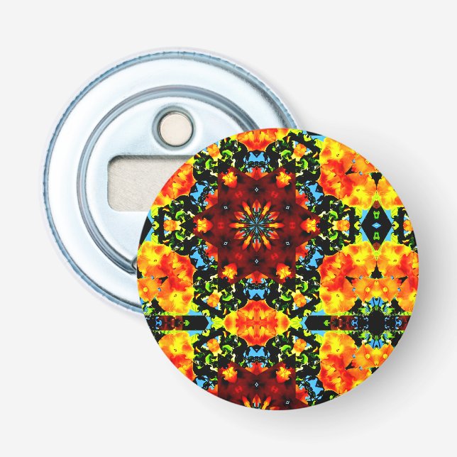 Décapsuleur Orange Floral (Devant)