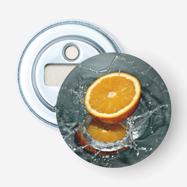Décapsuleur orange juteuse positive pour l'humeur vitaminée (Devant)