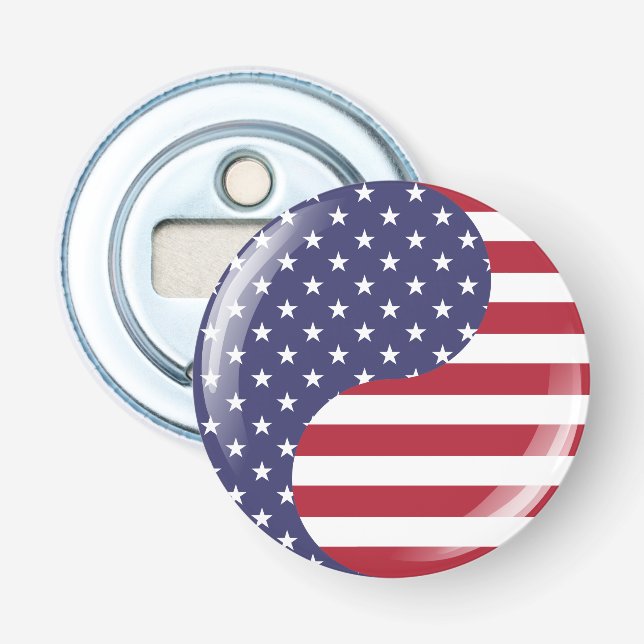 Décapsuleur Original USA patriotic Ying yang (Devant)