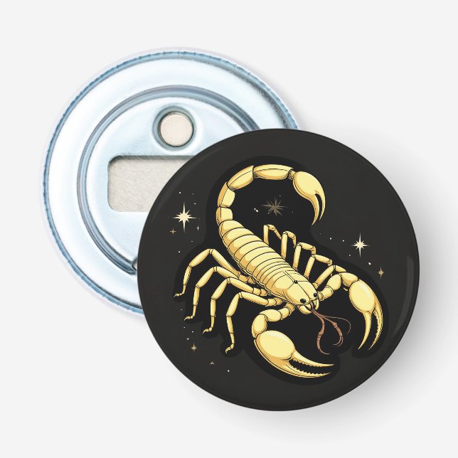 Décapsuleur Ornement de Zodiaque Scorpion Doré pour Décoration (Devant)