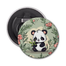 Ours de panda blanc sur fleurs
