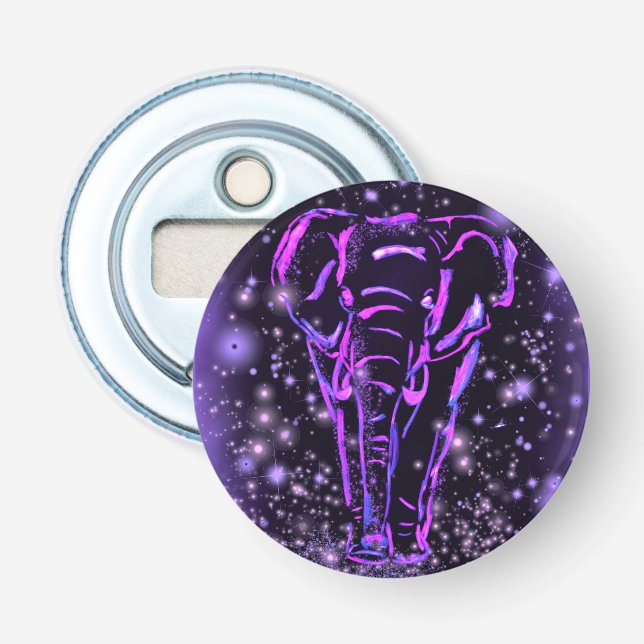 Décapsuleur Ouverture de bouteille d'éléphant violet (Devant)